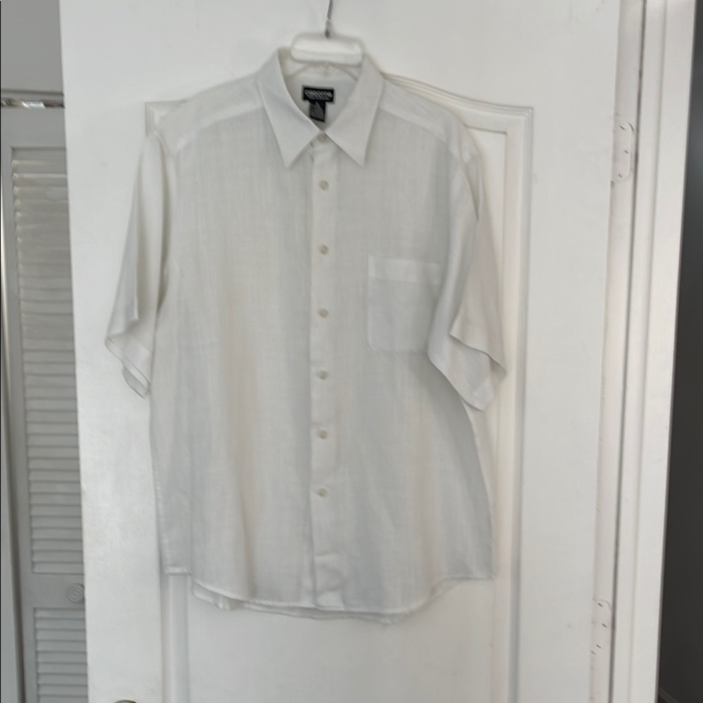 White Short Sleeve Men's Shirt